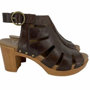 Dansko Heels Sandals Demetro Comfort Leather